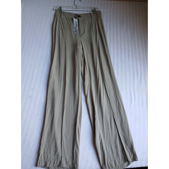 Zara Pants Small Francoise Pintuck Pleated Straight Crepe Trouser Preppy New - Picture 2 of 16